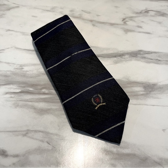 Tommy Hilfiger Wool & Silk Tie w Crest - Picture 1 of 5